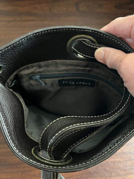 Tote Le Monde pebbled leather convertible bucket bag backpack main image 5